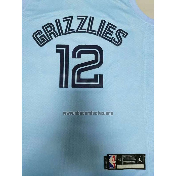Camiseta Memphis Grizzlies Ja Morant NO 12 Statement 2020 Azul